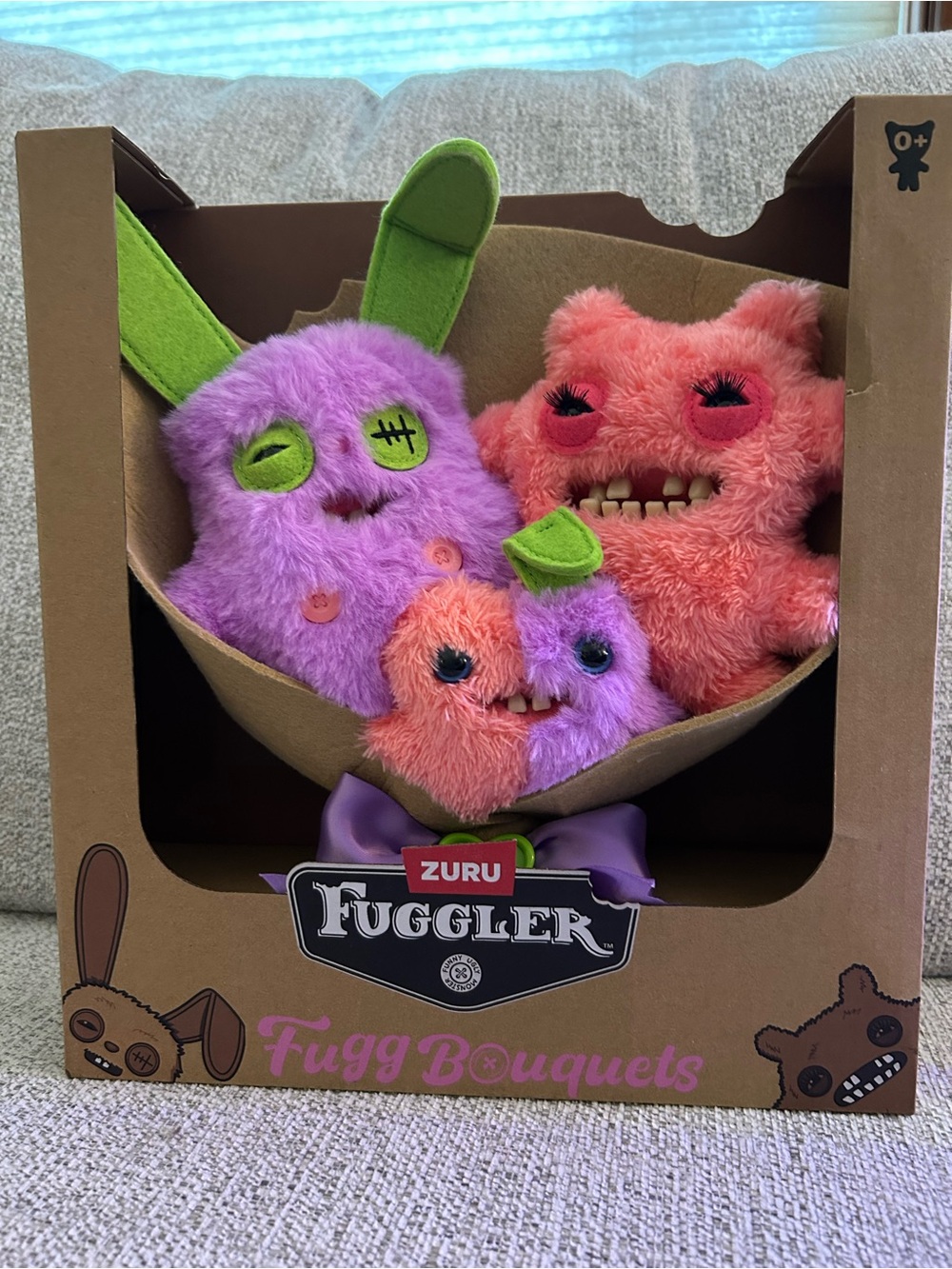 ZURU Fuggler Plush Bouquet - Purple & Pink Fuzzy Stuffed Monsters